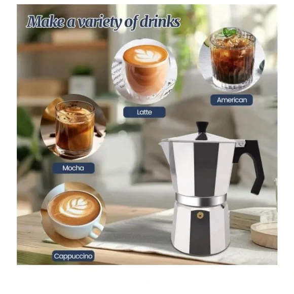 Silver Stovetop Espresso Maker - Picture 6 of 8